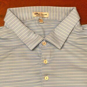 Blue & White Peter Millar Men's Summer Comfort Performance Polo